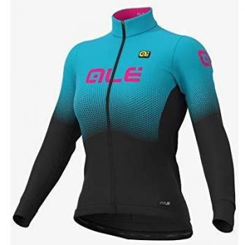 Alé Cycling PR‑S Onda Micro Jersey Color Black‑Light Blue Manga Larga Mujer Small Otoño/Invierno