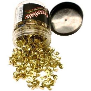 Value 9.5mm Drawing Pins Tub Brass Pack of 1200