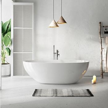 Baignoire ovale îlot FLORIDA 165 cm en blanc