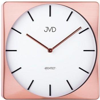 JVD HC10.3 Wanduhr Quarz analog rotgold eckig