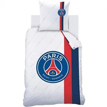 Parure de lit 1 personne PSG Blanc