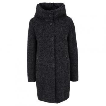 Gil Bret Damen Wollmantel mit Kapuze, Größe 44, schwarz
