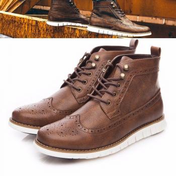 Bottes Rétro en Cuir pour Hommes