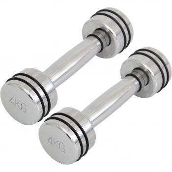 Mancuernas cromadas set 2 x 4 Kg