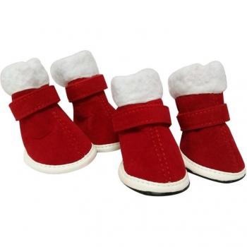 Cute Red Christmas Boots for Pets