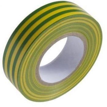 Cinta Aislante 20 M X 19 Mm Amarilla / Verde Uso Doméstico Wolfpack