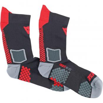 Dainese D‑Core Mid Premium: Negro + Rojo – Mediano
