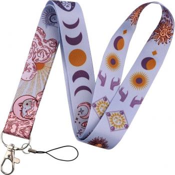 Triple Moon Sun and Moon Badge Holder Strap