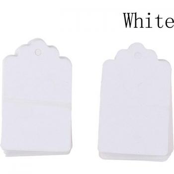 Paquet 100 Étiquettes Blances à Utiliser sur le Papier Kraft