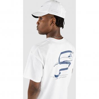 Cappuccio autunnale su T-shirt da skateboard per uomo (bianco)