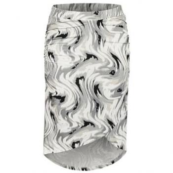 Woven Wave Jersey Wrap Skirt – White Midi, Size 10