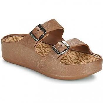 Sunset Gold Brown Mules by Giulietta