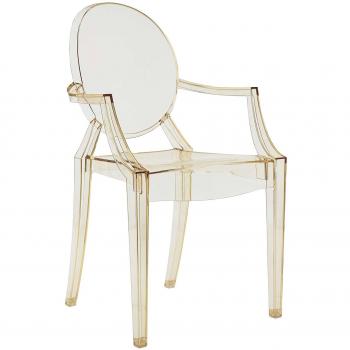 Louis Ghost – Essstuhl, orangefarben, 55x93x54 cm – Kartell
