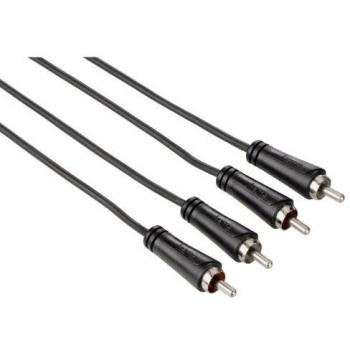 Cavo audio HDMI 2 metri nero con 2 spine RCA e 2 connettori RCA da 3,0 mm
