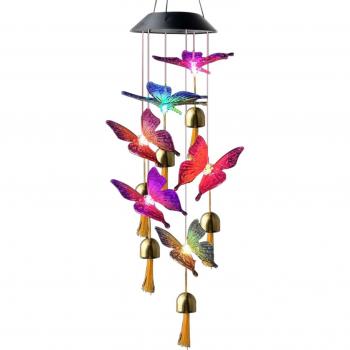 Campanas de Viento Impermeables con LED Multicolor