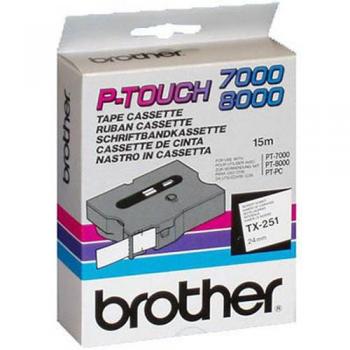 Brother Etiqueta Laminada 24 mm Brillo Rojo y Blanco – Cinta de Impresión