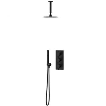 Colore Triple Thermostatic Shower Mixer with Round Fixed Head