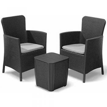 Keter 5‑Item Miami Balcony Furnishings in Grey – 223815