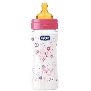 Chicco Biberón Well Latex Rosa +2 meses 250ml
