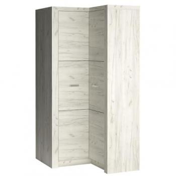 Eckkleiderschrank modern Esche weiß INGENIO-161