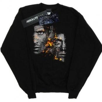 Supernatural Women's Sam And Dean Fire Sweatshirt S black