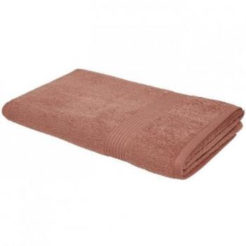 Toalla de baño 90 x 150 cm color terracota 100% algodón