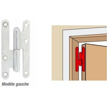 Paumelle à Fleur « Loutre Sedan » – Torbel Industries, 110×70 mm, J530470, gauche