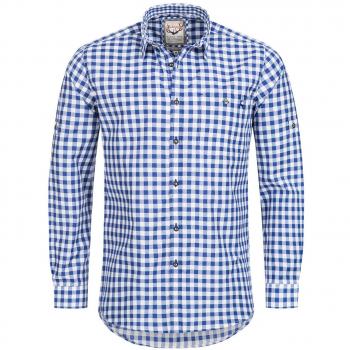 Stockerpoint Trachtenhemd OC-Franzl | kariert | modern Fit L Blau