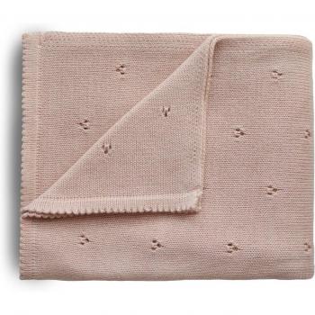Coperta a maglia 80 x 100 cm Blush