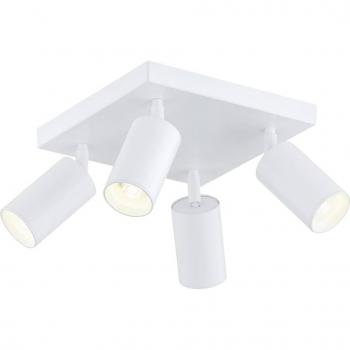 Argon Sado Quad Bulb Downlight, White, Adjustable, Metal Frame
