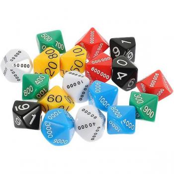 24 dés de société couleur assortie 24 pieces