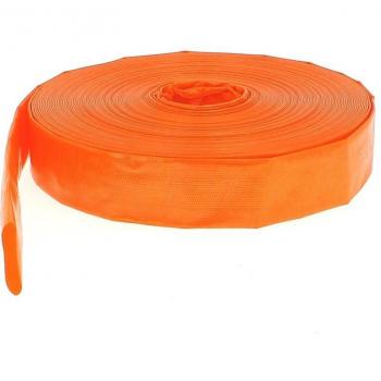 Gt Market HUGGY TUYAUX Flach­Schlauch 50 m – Orange, 1½″ (38 mm) PVC, Betriebsdruck 4 bar