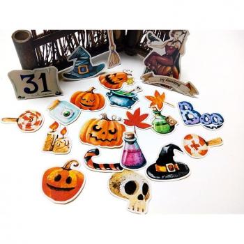 22 Pegatinas de Juguete para Álbum Diario de Halloween