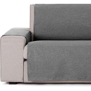 Protector Sofá 4 Plazas Brisa Liso – funda gris oscura y resistente