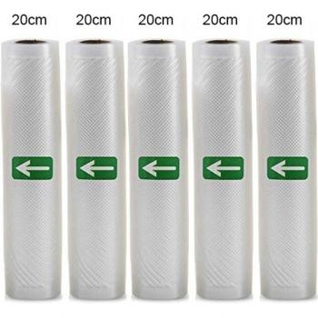 5 Roll Pack Vacuum Food Storage Bags for Sealer 12/15/20/25/28cm*500cm