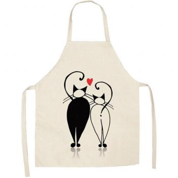 Cute Cat Themed Apron for Women and Kids