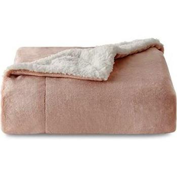Coperta Divano Piccola Bedsure Flanella Rosa Chiaro