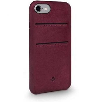 Twelve South Entspannte Lederhülle für iPhone 8/7/6, Handpolierte Leder Kartenfächer (Marsala rot)