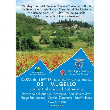 Carta dei sentieri della provincia di Firenze. Mugello. Barberino del Mugello-Scarperia