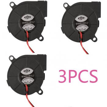 Ventilador de escape 3pcs Brushless DC 12V 0.1A 5015 para PC e impresora 3D