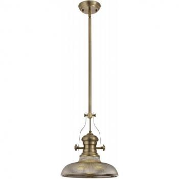 Suspension télescopique Arianna 33 cm 1 ampoule laiton antique