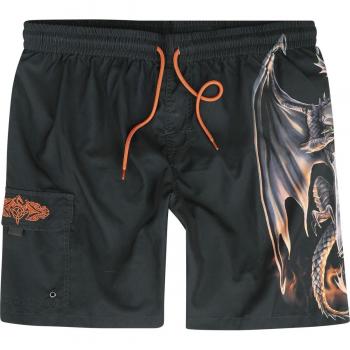 Gothicana X Anne Stokes Swimshorts, Herren, Schwarz