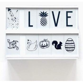 Large A Little Lovely Company Black Lightbox Letter Set