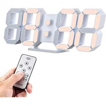 LED 3D Digital Timepiece – 9.7” Desktop/Wall Alarm Clock, Brightness Control, Multi‑Room Use