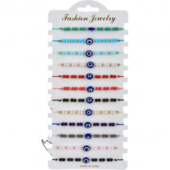 12pcs Blue Turkey Evil Eye Jewelry for Women