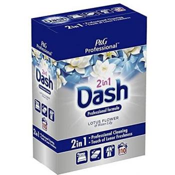 (110 Lavages) Dash Professionnel 100% Blanc P&G Professional Lessive en Poudre 2 En 1 Plus besoin de