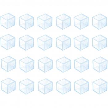 24 Clear Rubber Feet for Furniture