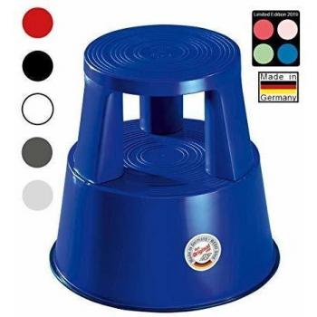 Wedo 212203 Rollhocker Step aus Kunststoff, Höhe 43 cm, Tragkraft 150 kg, blau
