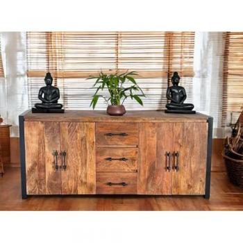 Indische Konsole aus massivem Mango-Holz