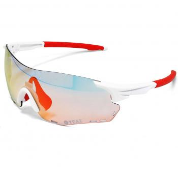 YEAZ Herren Sport-Sonnenbrille weiß/rot
